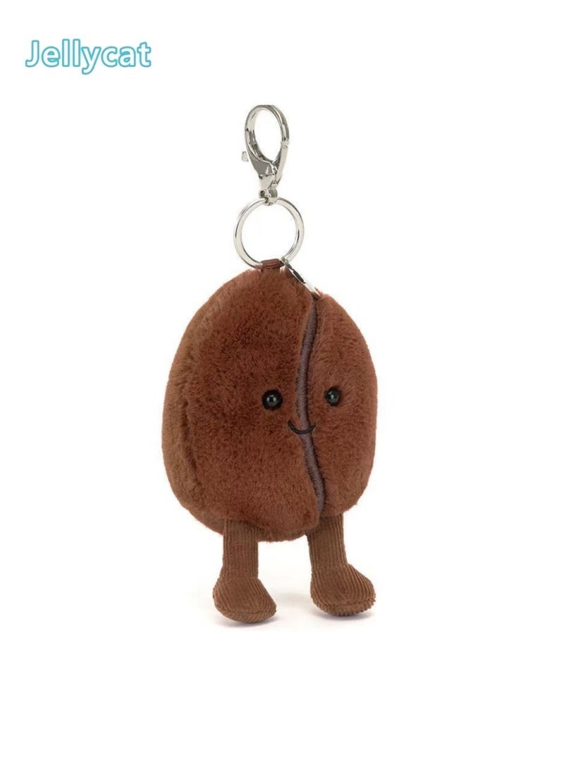 Jellycat سلسلة قلادة أفخم - حبوب القهوة أفخم السحر ، مناسبة لسلاسل المفاتيح ، الحقائب ، حالات الهواتف المحمولة ، مقابض السوستة ، الديكور الداخلي للسيارات ، إلخ.
